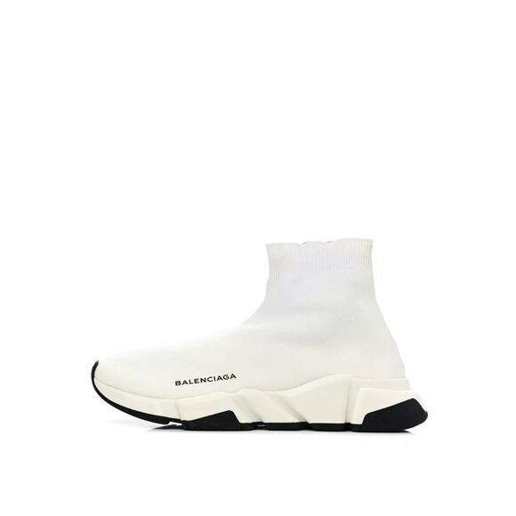NWT BALENCIAGA Womens White Contrast Speed 2 Lite Toe Wedge Sneakers Shoes 37 - Picture 1 of 2